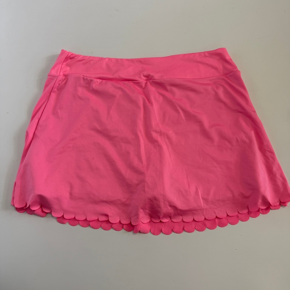 Crown & Ivy Womens XXL Pink Scalloped Hem Skort Active Athletic Skirt Pocket - Picture 6 of 8